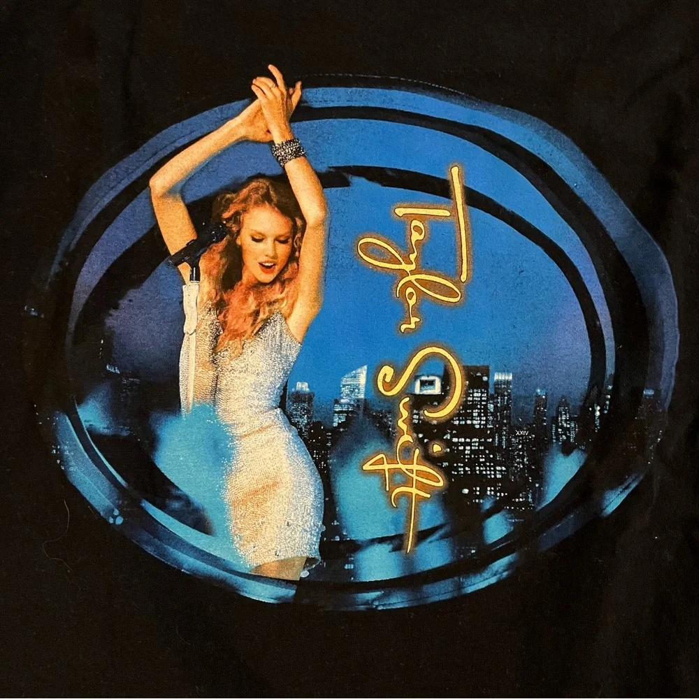 Taylor Swift 2011 Speak Now World Tour T-Shirt Black Youth Medium Gildan Cotton